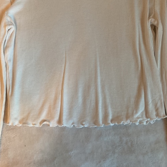 Blue and white ribbed long sleeve tops - Picture 7 of 9